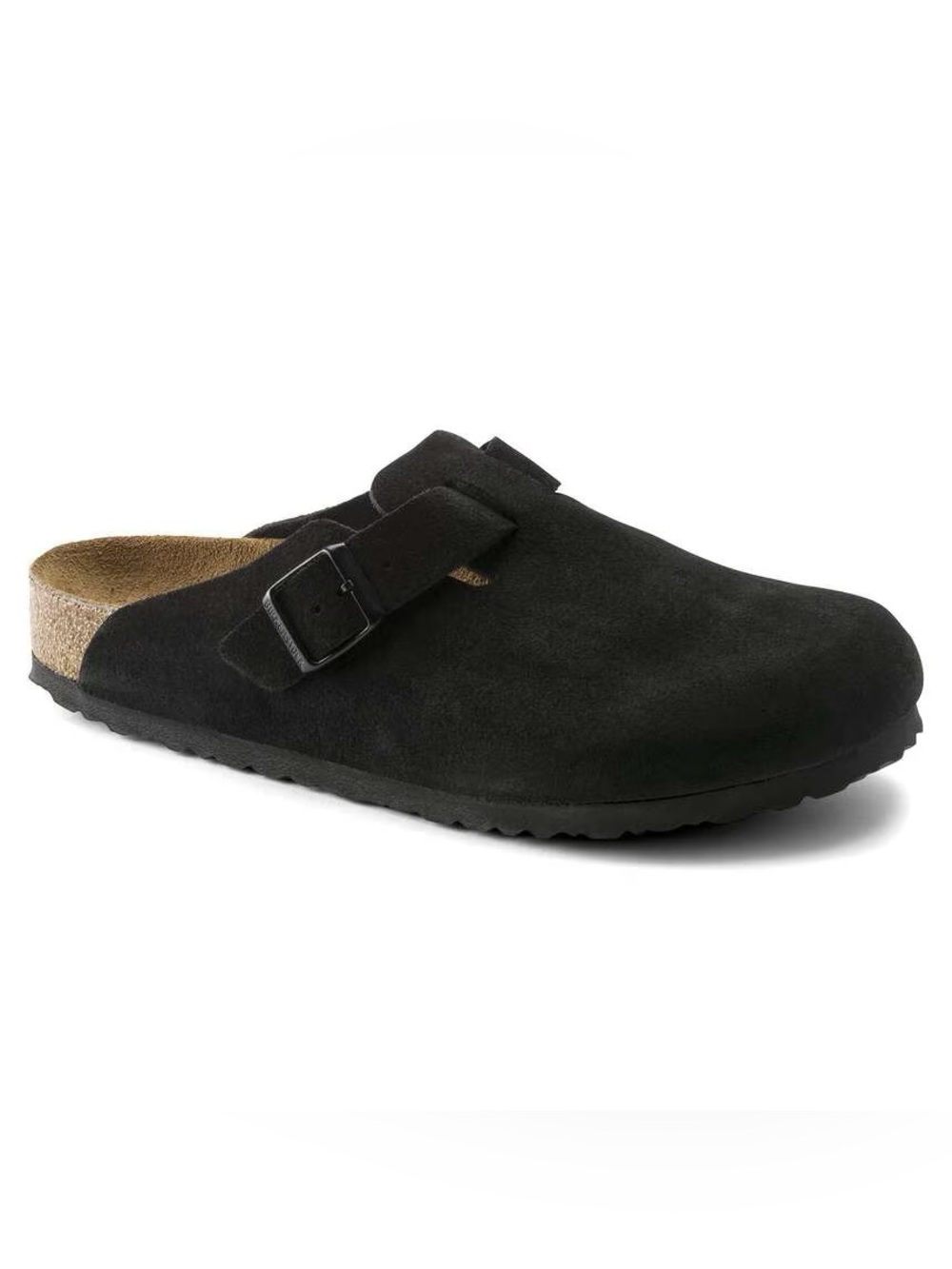 Birkenstock Black Boston Soft Footbed Suede Clog Sandals 39 8.5 Wide Width